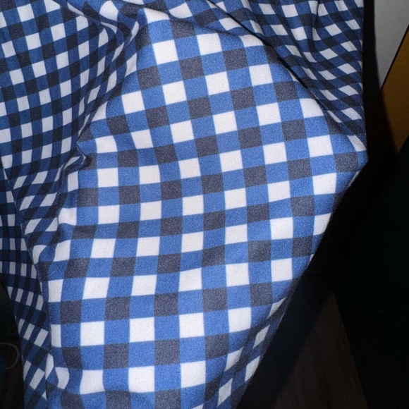 ASOS - Urban Threads longline tshirt. Oversized blue black and white gingham - Picture 2 of 3
